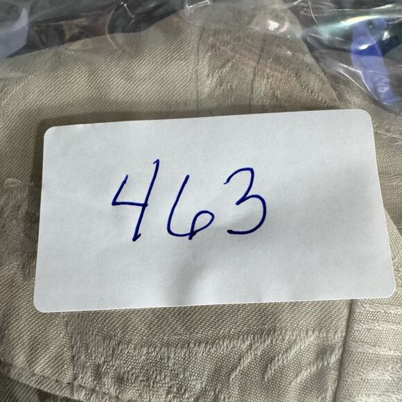 Island Shores Shirt Mens Large Cream Silk Floral Pineapple Embroidered Button Up - Picture 11 of 12